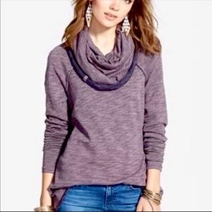 Free People Beach cocoon neck pullover purple